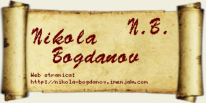 Nikola Bogdanov vizit kartica